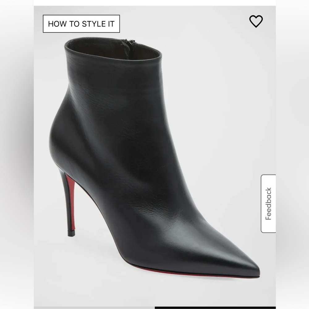 Christian Louboutin So Kate Bootie, Black leather 39.5